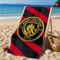 City Football Club Printed Microfiber Beach Towel, Soft And Absorbent, Quick-Dry, Ideal for Summer Travel, Beach Essential, Swimming Pool 70cmx140cm(27x55inch)