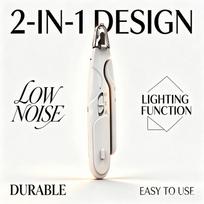 Electric 2-in-1 Pet Nail Clipper Grinder Ultra Quiet Automatic Nail Trimmer LED Light Rechargeable Durable Eco-Friendly Grooming balta