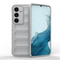 For Samsung Galaxy S24 Case Silicone Cover Samsung S24 Plus S24 Ultra S23 S22 S21 FE Cover Shockproof Rubber Protect Phone Case S24 šviesiai pilka spalva