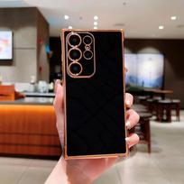 Vientisos spalvos dengtas blizgus dėklas Samsung Galaxy S24 FE S23 Ultra S22 S21 A55 A16 A54 A35 A34 A15 telefonui su objektyvo apsauga, TPU minkštas smūgiams atsparus telefono dėklas Samsung S24 juoda