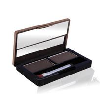 FASHION COLOUR Dual Eyebrow Powder Kit (8g)| Powder With Brush | Long-Lasting | Natural Looking Brows | Rich Color Payoff | Available in 2 Shades black
