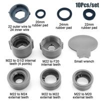 9-10 vnt. maišytuvo adapterių rinkinys, vidinis ir išorinis praustuvo aeratoriaus adapterių rinkinys, virtuvės praustuvo maišytuvo adapterio priedai 10pcs