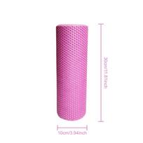 Hexagonal Yoga Roller: Round EVA Foam Cylinder for Pilates & Enhanced Home Workouts (Diameter 9.5cm, Length 29.7cm) rožinė
