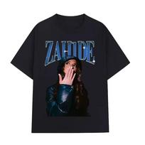 Zahide Merch Grafiniai Marškinėliai Vyrams Moterims Drabužiai Mada Aukštos Kokybės Marškinėliai Medvilniniai Oversize Trumpomis Rankovėmis Marškinėliai S black
