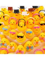 48 Pcs Rubber Duck Toy Bulk Yellow Duck Car Ornaments  For Birthday Party Favors Decoration