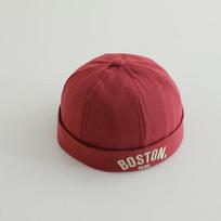 Letter Embroidered Children Docker Cap Retro Hip Hop Dome Melon Hat for Toddler Summer Soft Cotton Kids Boy Girl Beanies 48-50CM fit 1-3Y