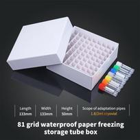 Paper 16/36/49/81/100 Compartments Flip-Top Cell Cryopreservation Boxes Waterproof Paper Boxes For Centrifuge Tubes