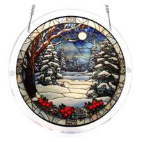Acrylic Puzzles Suncatcher, 83 Pieces Stained Glass Style Window Hanging Ornament, DIY Jigsaw Puzzle Craft for Adults M gray