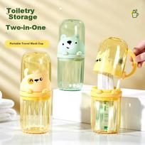 Xinqin Toothbrush Cup, Mouthwash Cup, Portable Travel Mug for Business Trips, Cute Home Use Toothbrush Holder for Childre