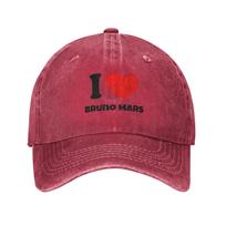 I Love Bruno Mars Sun Baseball Cap  Casual FeUnisex Unisex Washed Hip Hop Hats Wholesale Design Kpop Rock Baseball Cap Birthday Gift One Size