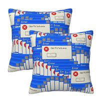 Windows Xp Error Tiled 2 Pcs Square Pillowcase Pillow Cover Cushion Decor Comfort Throw Pillow For Home Bedroom Peach skin 18*18(CM)-2Pcs