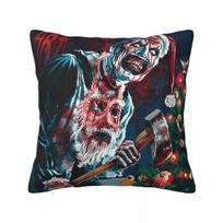 Pillow Case Film Funny T-Terrifier Horror 2 Pillow Cover Fashion Cushion Cover Graphic Pillowcases For Wedding Party Home Decor Peach skin 18*18(CM)-1Pcs