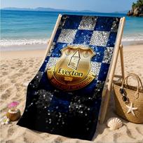Fc Crest Design Printed Microfiber Beach Towel, Soft And Absorbent, Quick-Dry, Ideal for Summer Travel, Beach Essential, Swimming Pool 70cmx140cm(27x55inch)
