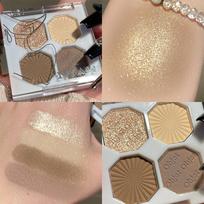 4 spalvų Pearly Glitter akių šešėlių paletė Bright Matte Shimmer akių šešėliai vandeniui atspari pigmentinė makiažo kosmetika 12