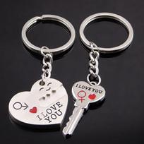 2 vnt. Love Heart raktų pakabukas, raktų pakabukas poroms, romantiškas raktų pakabukas meilužei