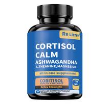 Streso valdytojas – subalansuotas kortizolis, ramus miegas ir nuotaikos gerinimas, atsipalaiduokite|su Rhodiola Rosea, Ashwagandha, L-teaninu ir magniu