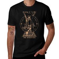 The Magician. Tarot Card. Major Arcana, Occult T-Shirt Vintage T Shirts Sweat Man T Shirt T Shirts for Men Graphic 2XL