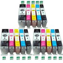 Cartouches d'encre Canon Pixma MG 5750 570XL 571XL - Pack de 15 - Compatible