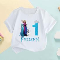 Frozen Anna Elsa Princesės Skaičių Spaudinys Mergaičių Drabužiai Gimtadienis Vaikų Marškinėliai Kūdikio Vaikų Marškinėliai 110