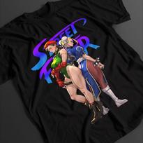 2026 New Year Hot Selling Street Fighter Shirt Chun Li T-shirt Camille White T-shirt Ken Fighting Anime T-shirt 4XL