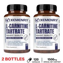 L-karnitino tartrato kapsulės, 1500 mg, didelio grynumo, tinka tiek vyrams, tiek moterims. 120*2