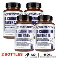 L-karnitino tartrato kapsulės, 1500 mg, didelio grynumo, tinka tiek vyrams, tiek moterims. 120*4