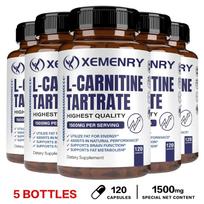 L-karnitino tartrato kapsulės, 1500 mg, didelio grynumo, tinka tiek vyrams, tiek moterims. 120*5