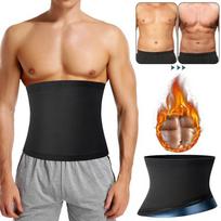 2024 Mens Fashion Shaper Double Compression Tighten Sauna Sweat Workout Waist Belt S/M