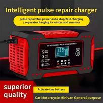 12V 6A Motorcycle and Car Battery Charger – 12V Smart Battery Charger with Repair Function
