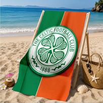 Cel-tic Football Club Crest Printed Microfiber Beach Towel, Soft And Absorbent, Quick-Dry, Ideal for Summer Travel, Beach Essential, Swimming Pool 70cmx140cm(27x55inch)