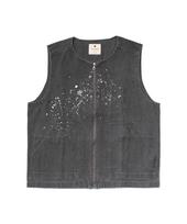 Snow Peak Sulfur Dyed Fade Painted Vest Outerwear Vest CHARCOAL M VT-26SU004 Mid-layer Men's Women's
