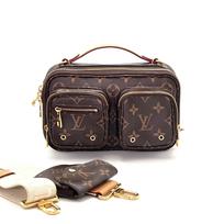 [Pre-Owned] Utility Crossbody Classic Monogram Adjustable Wide Shoulder Strap Coated Canvas Leather Camera Bag - Excellent #1BXIHCD ONE SIZE