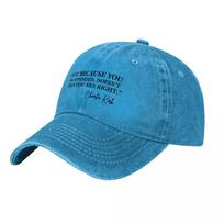Charlie Kirk Quote Washed Cotton Baseball Cap Classic Black Adjustable Fit Vintage Style Unisex Hat