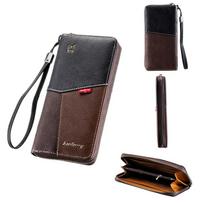 Baellerry RFID Protection Long Wallets Men Fashion Zipper Handbags Vintage Design Business ID Credit Card Holder Coin Purse GZW 19.5*9.5*2.5cm juoda