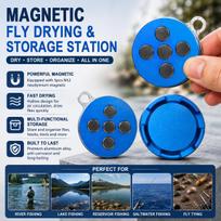 Cling Fishing Products Mag Grab Mini  Compact Magnetic Fly Holder/Fly Patch & Organizer for Fly Fishing Vest, Hat, Waders (Blue,45mm(square)) mėlyna