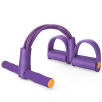 4 Tube Pedal Resistance Band, Multifunctional Ropes Fitness Rope violetinė