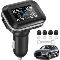 Tire Pressure Monitoring System TPMS Wireless Real-time Tire Pressure Monitor System With 4 External Sensors And 6 Alarm Modes juoda