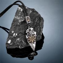 Norse Mythology Spear Gungnir Viking Shield Necklaces Men Stainless Steel Self-defense Amulet Rune Vegvisir Scandinavian Jewelry 60CM