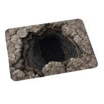 3D vizualios skylės kilimas Optinė iliuzija grindų kilimėlis Realistiškas skylės raštas Durų kilimėlis Testuokite ir žaiskite su šunimi ar kate Prieškambariui Svetainei 40x60cm I