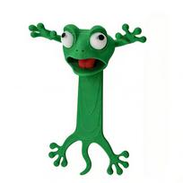 1PC Funny 3D Three-dimensional Rotten Frog, Bookmark Reading Bookfolder Creative Cartoon Cute Stationery, Frog Bookmark