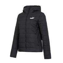 PUMA Solid Color Windproof Warm Hooded Jacket Padded Coat Women's Black M black