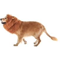 Pet Lion Mane Wig for Dogs Realistic Fluffy Costume for Medium to Large Size Canine Halloween Cosplay Dress Up Accessory One Size geltona