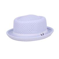 Jazz Hat, Foldable Pig Ear Sun Hat with UV Protection, Breathable Mesh Summer Travel Hat for Women Men 58CM balta