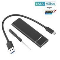 M.2 NGFF SATA External Enclosure M2 SSD Case Single Protocol M.2 to USB3.1 Type C SSD Adapter for PCIE NGFF SATA SSD Disk Box
