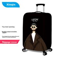Xinqin Luggage Cover, Thickened Wear-Resistant Leather Suitcase Cover, Travel Case Outer Cover, Dust Protection Cover, Lyon, Size L (26-28 Inches)