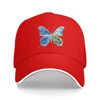 Frutiger Aero Aesthetic Butterfly Computer Fishes Scenery Sun Baseball Cap Popular Sandwich Cap Unisex Adjustable Dad Hat One Size