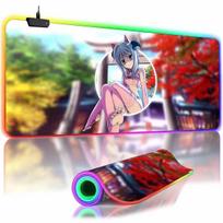 Anime Mirko RGB Backlit Mouse Pad High School DxD H_Hero Toujou Koneko Mouse Mat LED Large Mouse Pad Non-Slip Gamer Keyboard Mat RGB 300x600x3mm