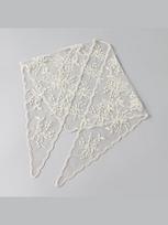 Women Lace Triangle Scarf Sweet Girls Sunscreen Scarf Vintage Summer French Beach Style Hair Tie Vintage Female Lady Lace Scarf gray