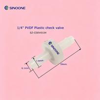 In-line Check Valve1/4  PVDF Body Ozone FKM Diaphragm Check Valve Low Permeability and Leak-free One-way Sealing Ozone Resistant PVDF