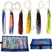6  Big Game Squid Skirt Octopus Sea Fishing Soft Trolling Lure  Tuna Marlin Wahoo Saltwater Boat Fishing Lure (as the picture,155mm&400 g)